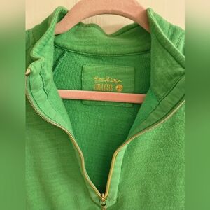 Lilly Pulitzer Vibrant Green Zip Pullover